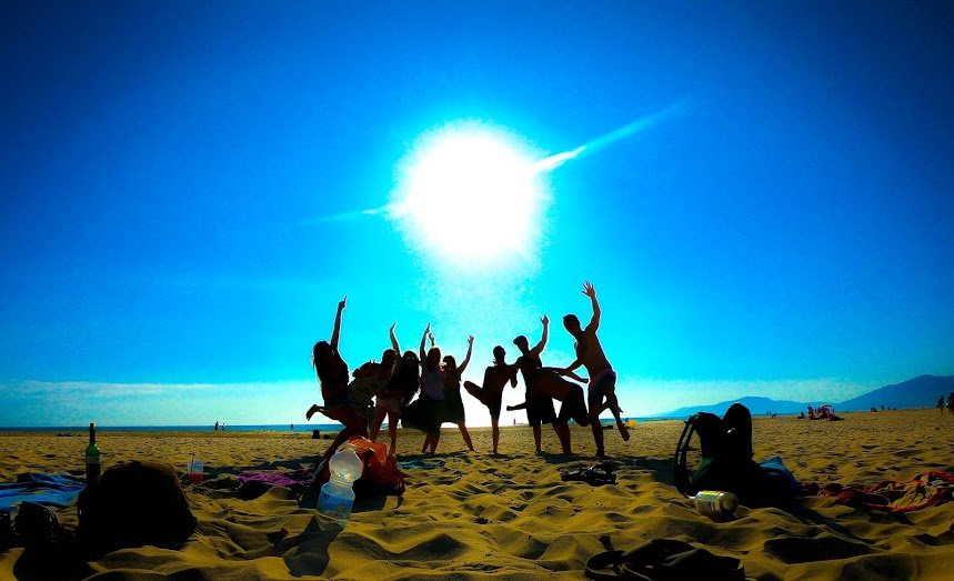 connections in Tarifa, Spain, travelling on the beach